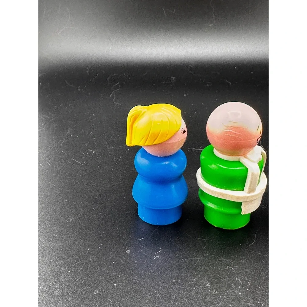 Vtg Fisher Price‎ Little People Mom Farmer Mr. Hooper Grandpa READ 1970s
